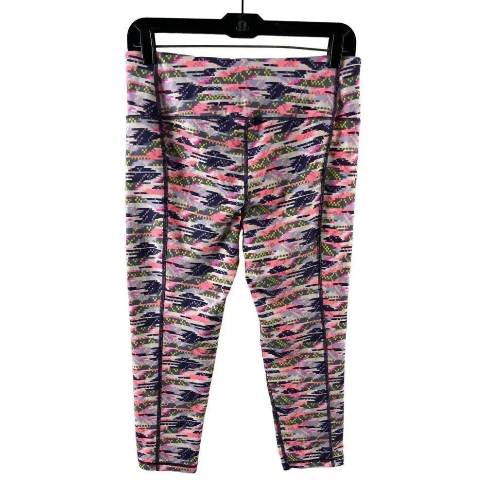 Knockout by Victoria's Secret Sport VSX Pink Printed Cropped Leggings Medium
